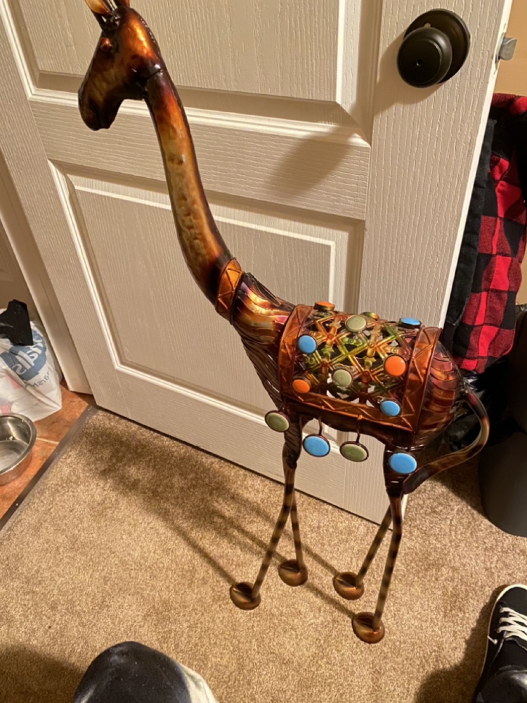 Gorgeous recycled Metal Giraffe Sculpture - photo 4