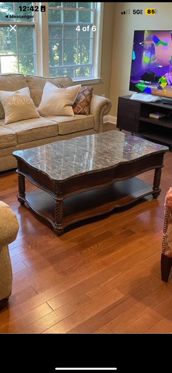 Marble Top Coffee Table