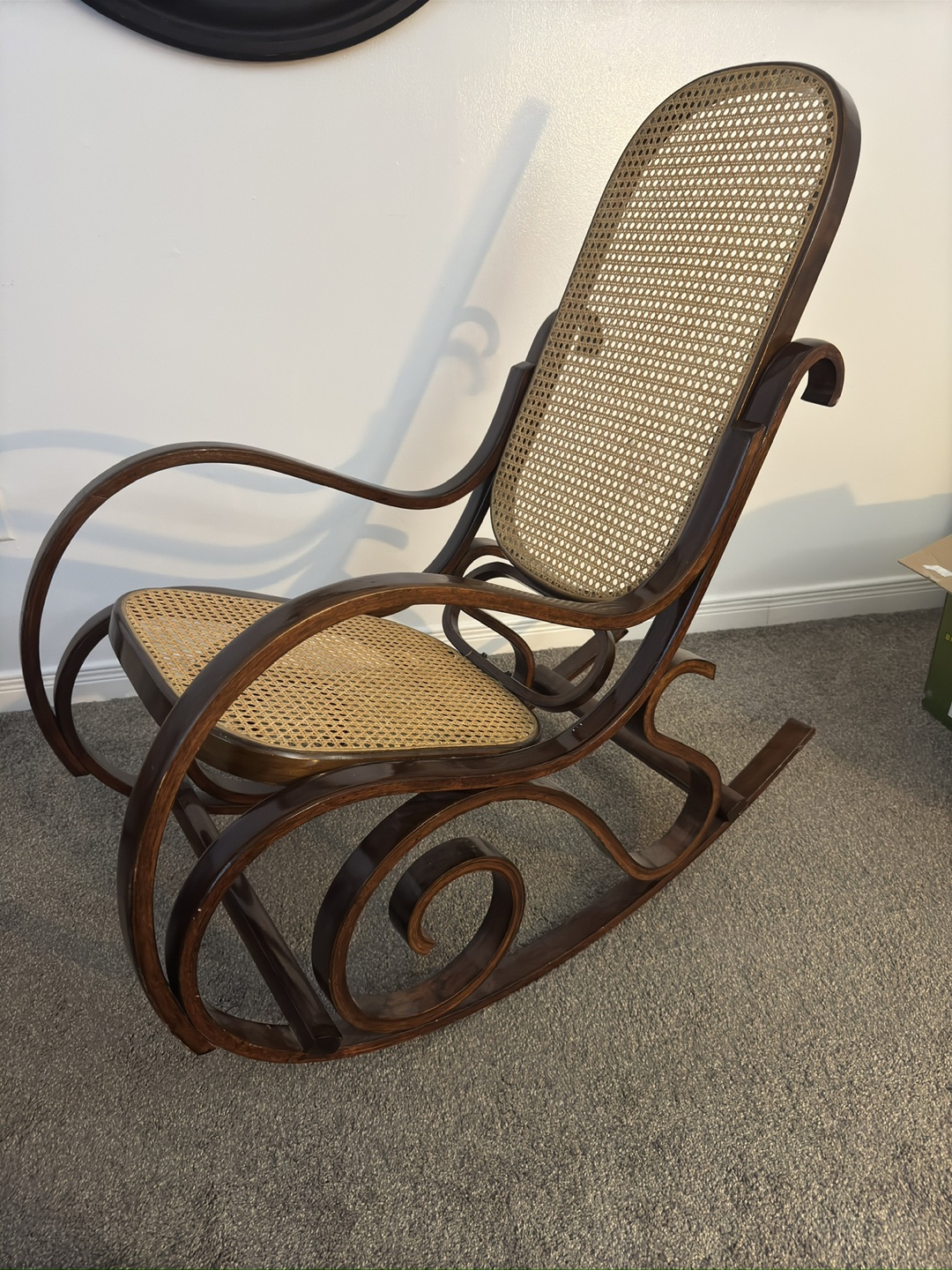 Vintage Cane Rocking Chair