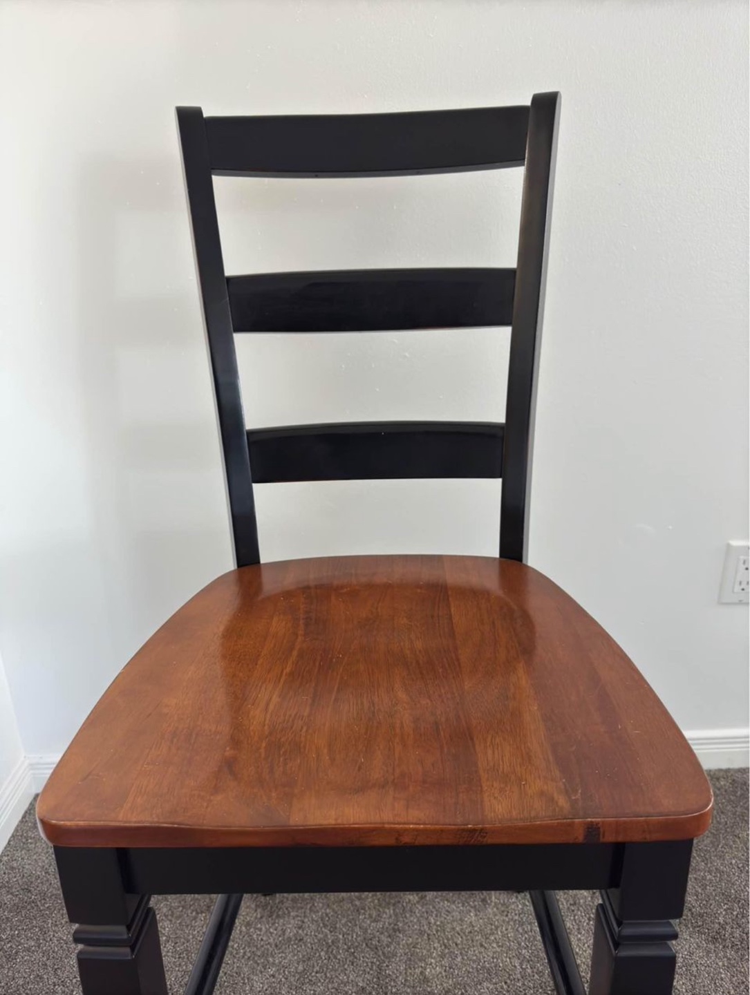 Black and Wood Counter Height Chair - photo 3