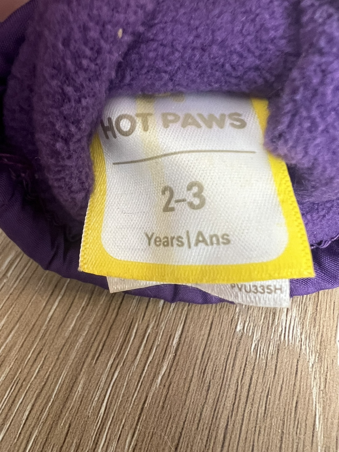 Hot Paws Purple Mittens Size 2-3 Years - photo 3