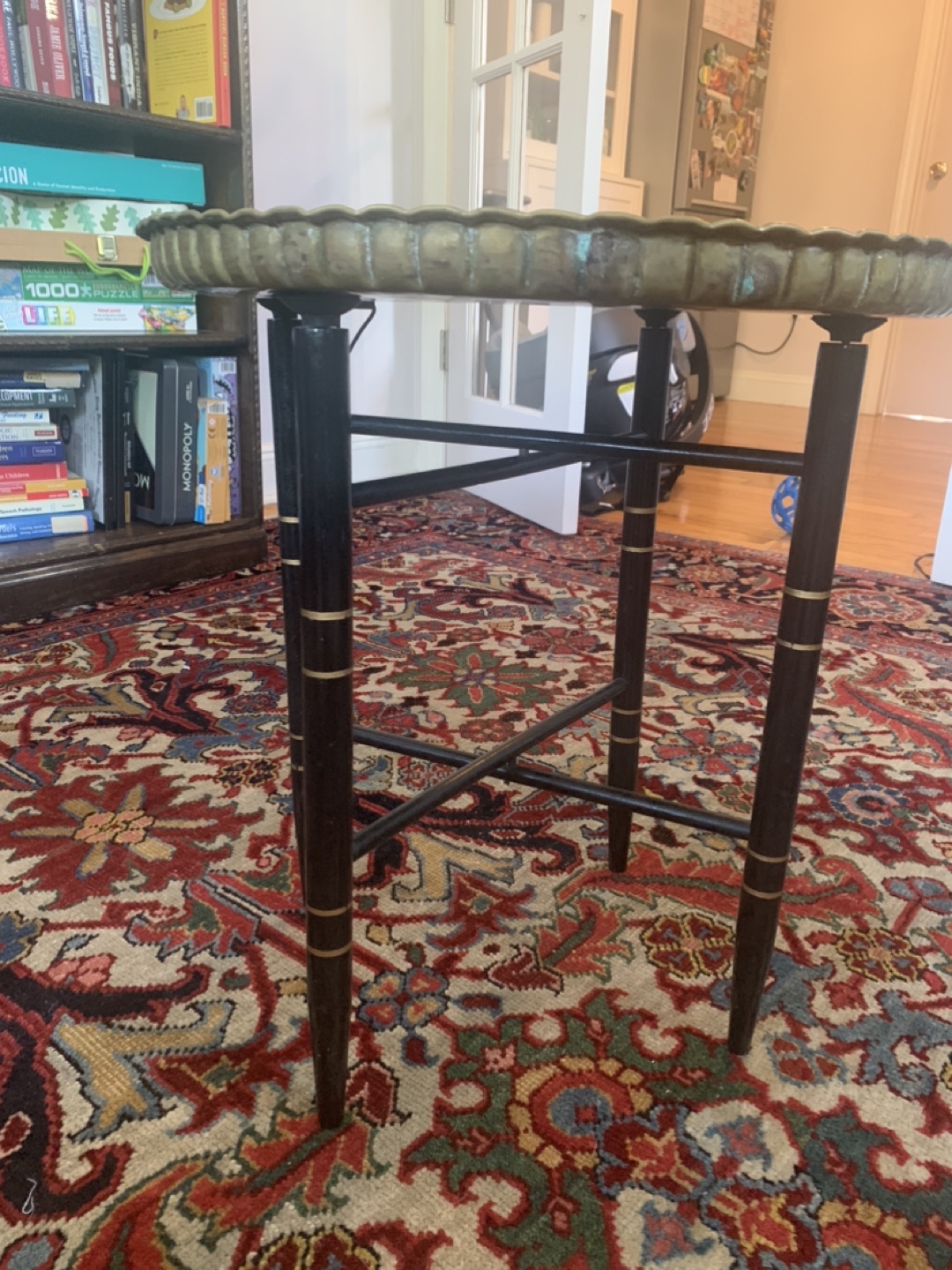 Vintage Brass End Table