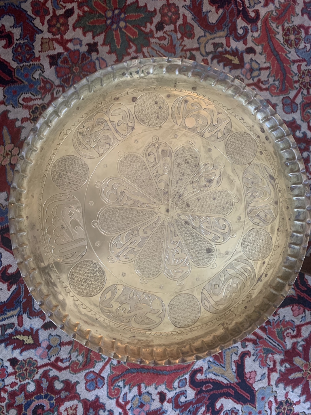 Vintage Brass End Table - photo 3