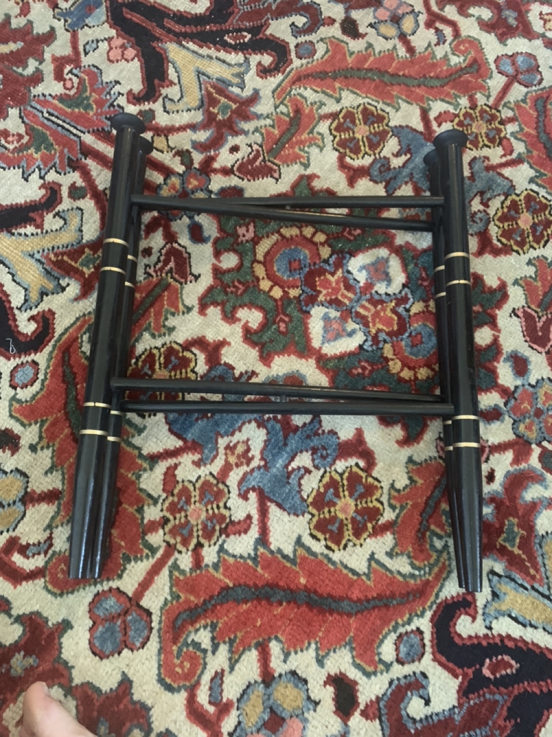 Vintage Brass End Table - photo 4