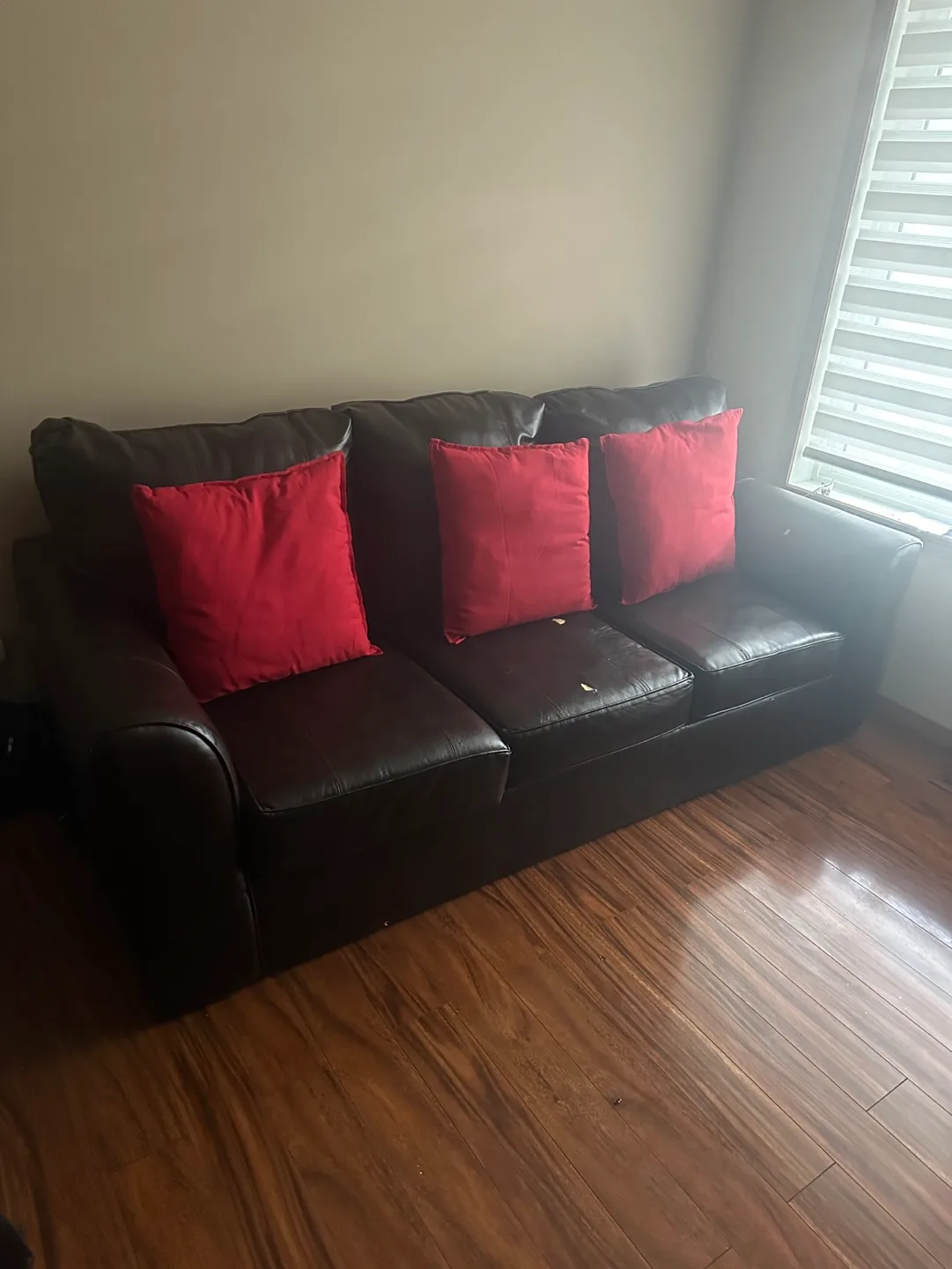 Brown Leather Sofa 3 seater sofa image indicator(2)