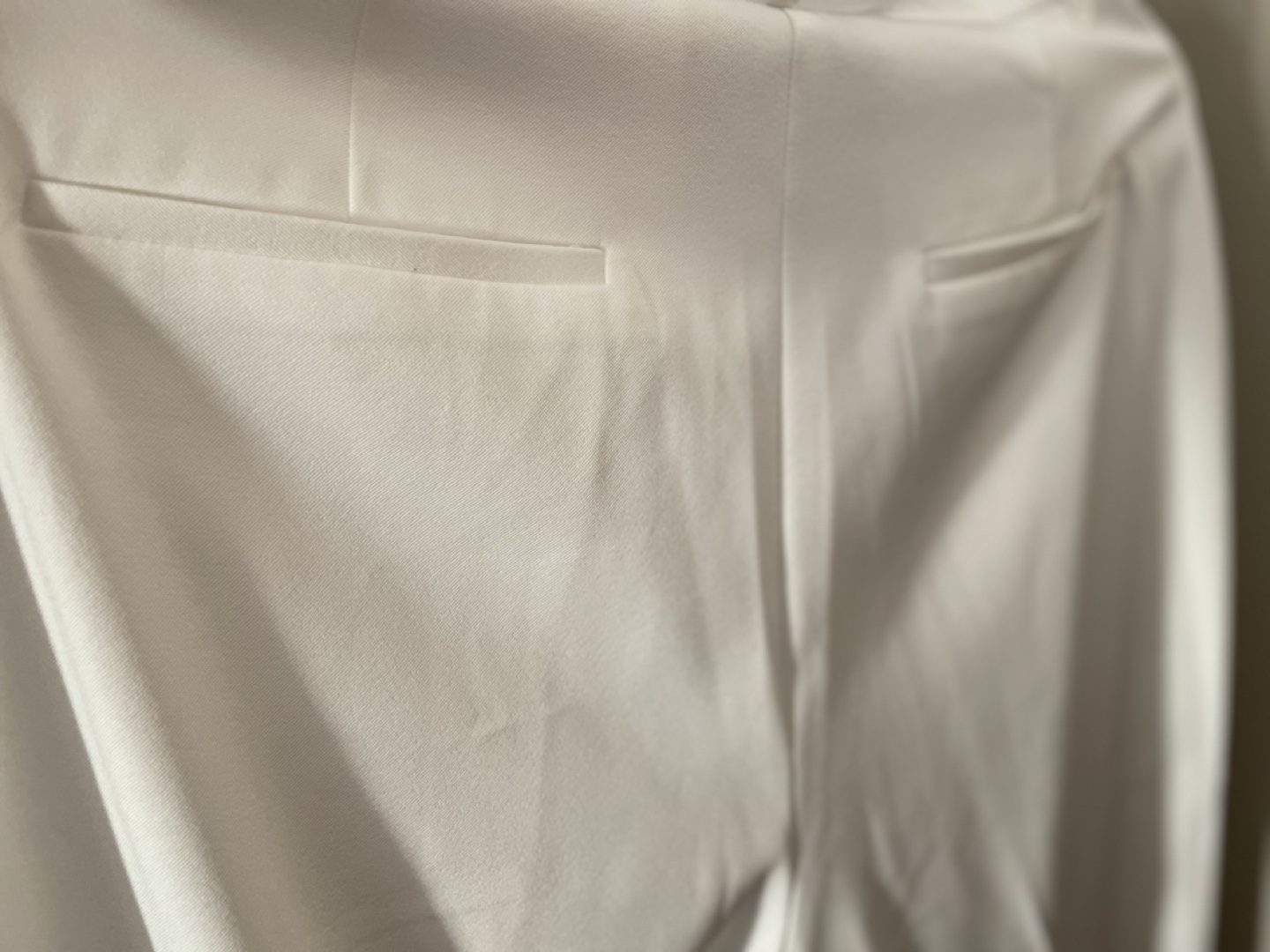 White wide straight cut Pants- large - photo 4