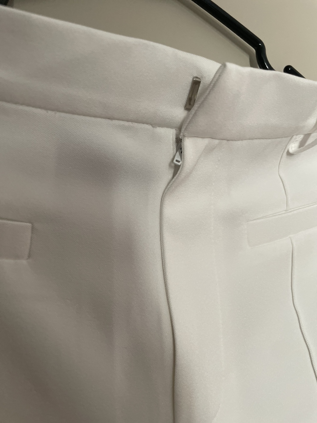 White wide straight cut Pants- large - photo 2