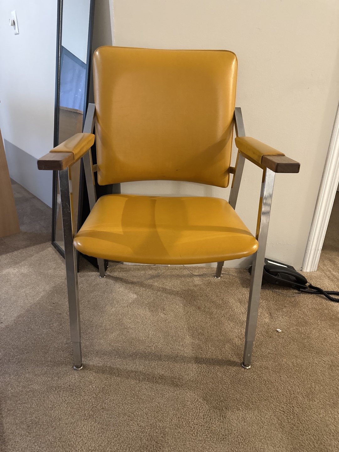 Mid-Century Modern Yellow Chair