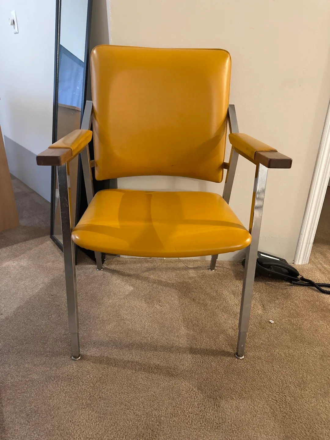 Mid-Century Modern Yellow Chair thumbnail