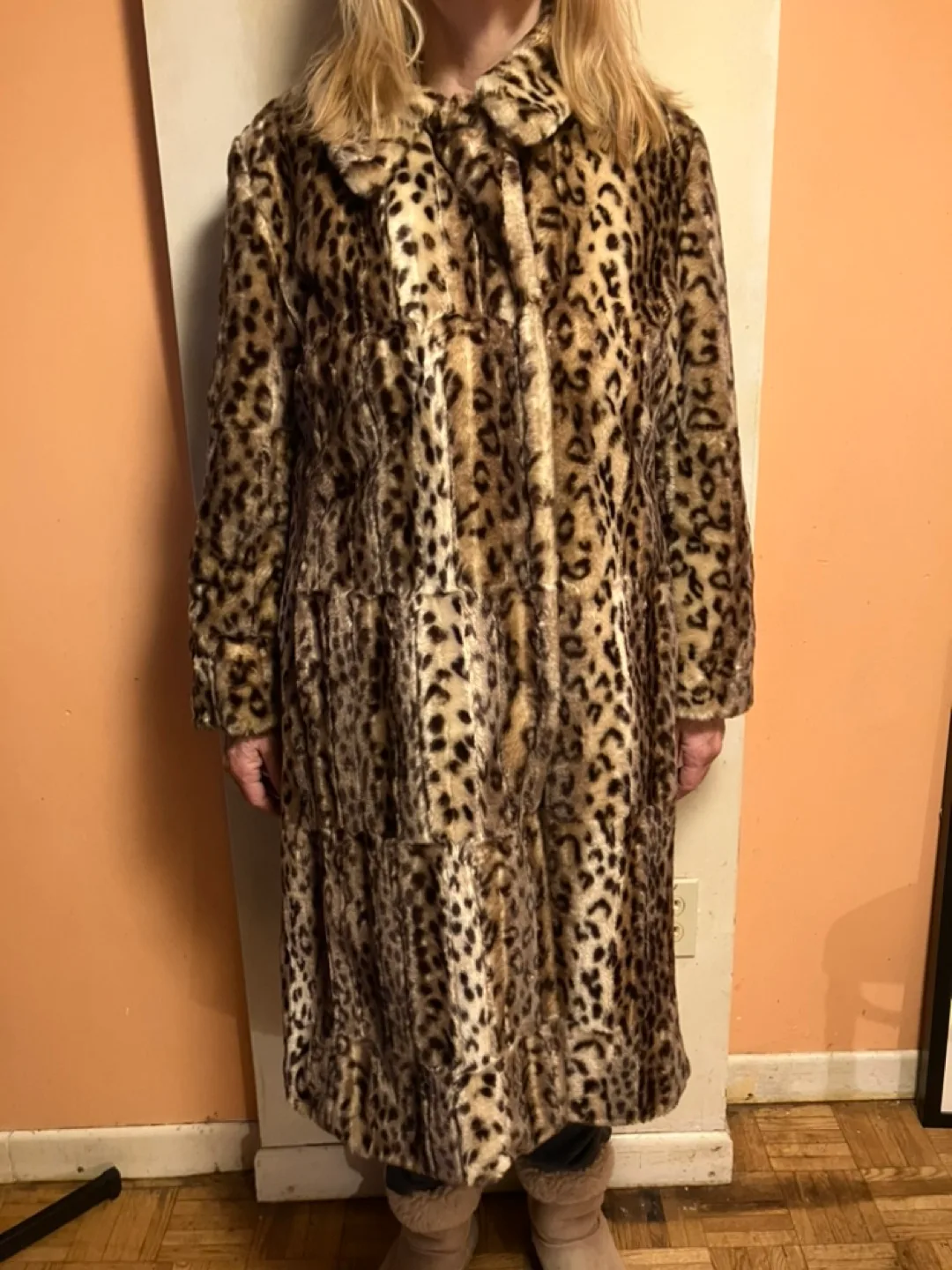 Monterey Leopard Print Faux Fur Coat thumbnail