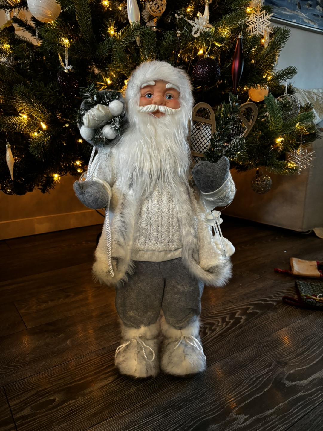 White and Grey themed Santa
