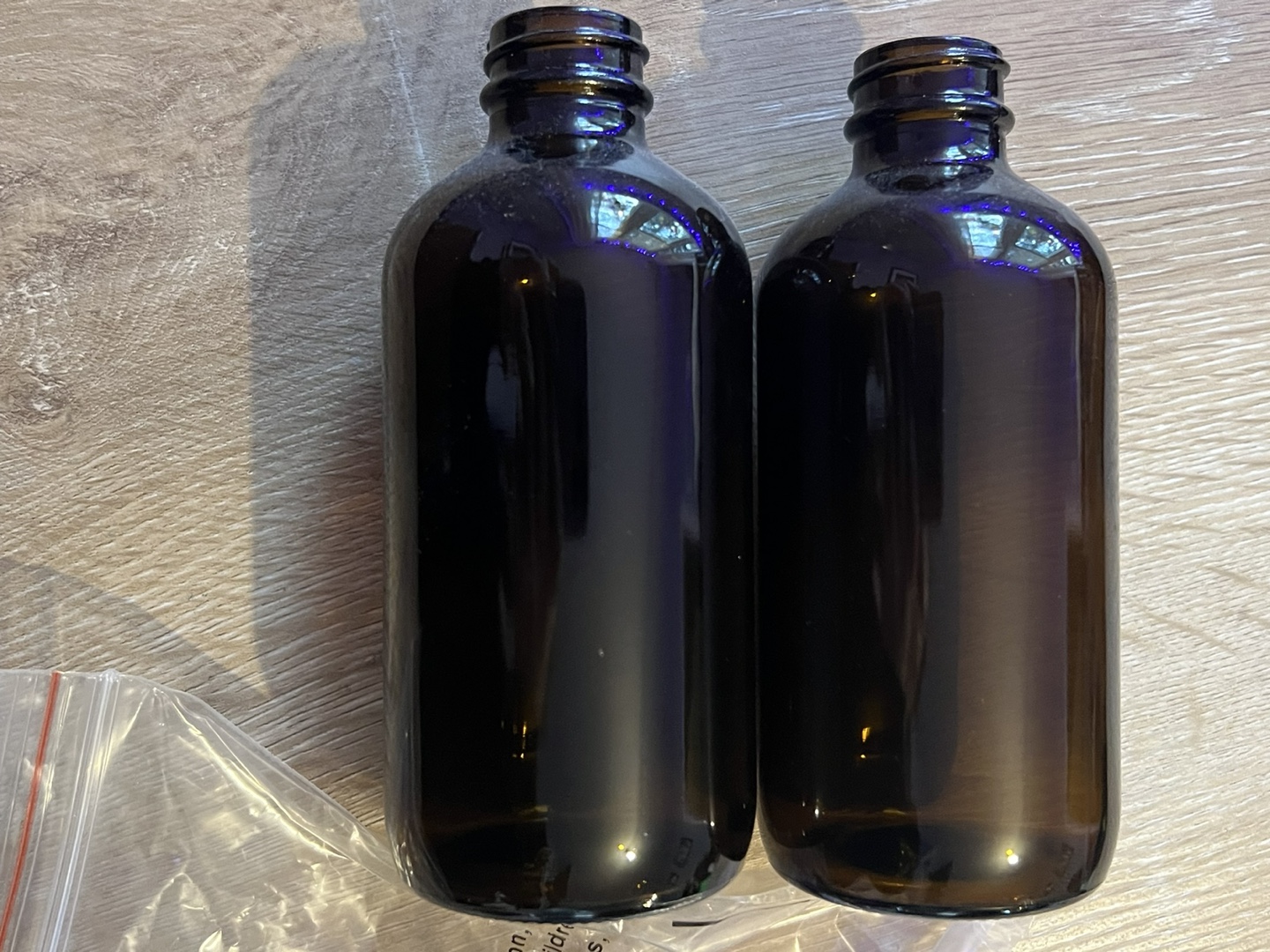 2 x 8oz Amber Glass Bottles with Pump Tops