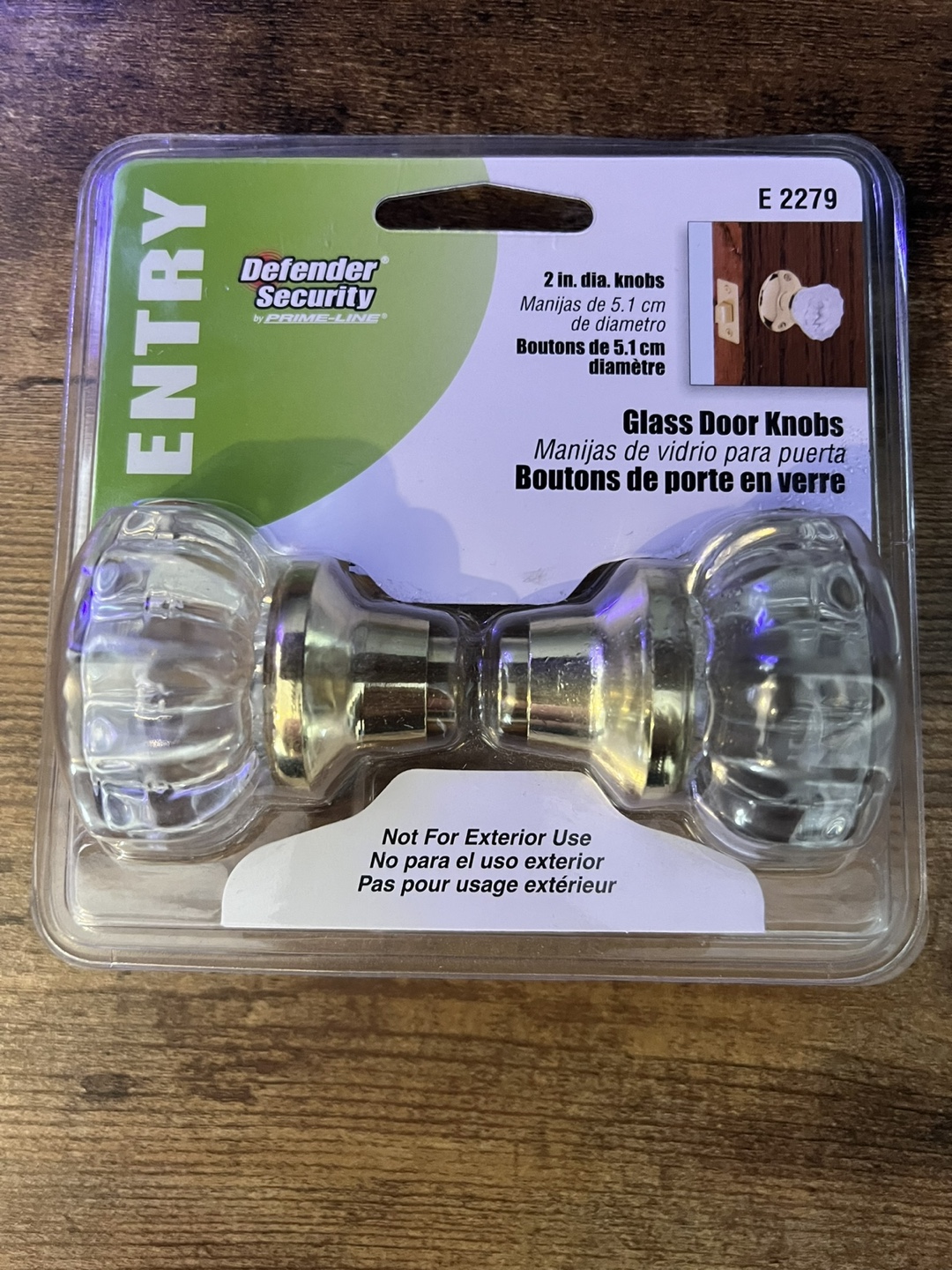 Defender Security Glass Door Knobs