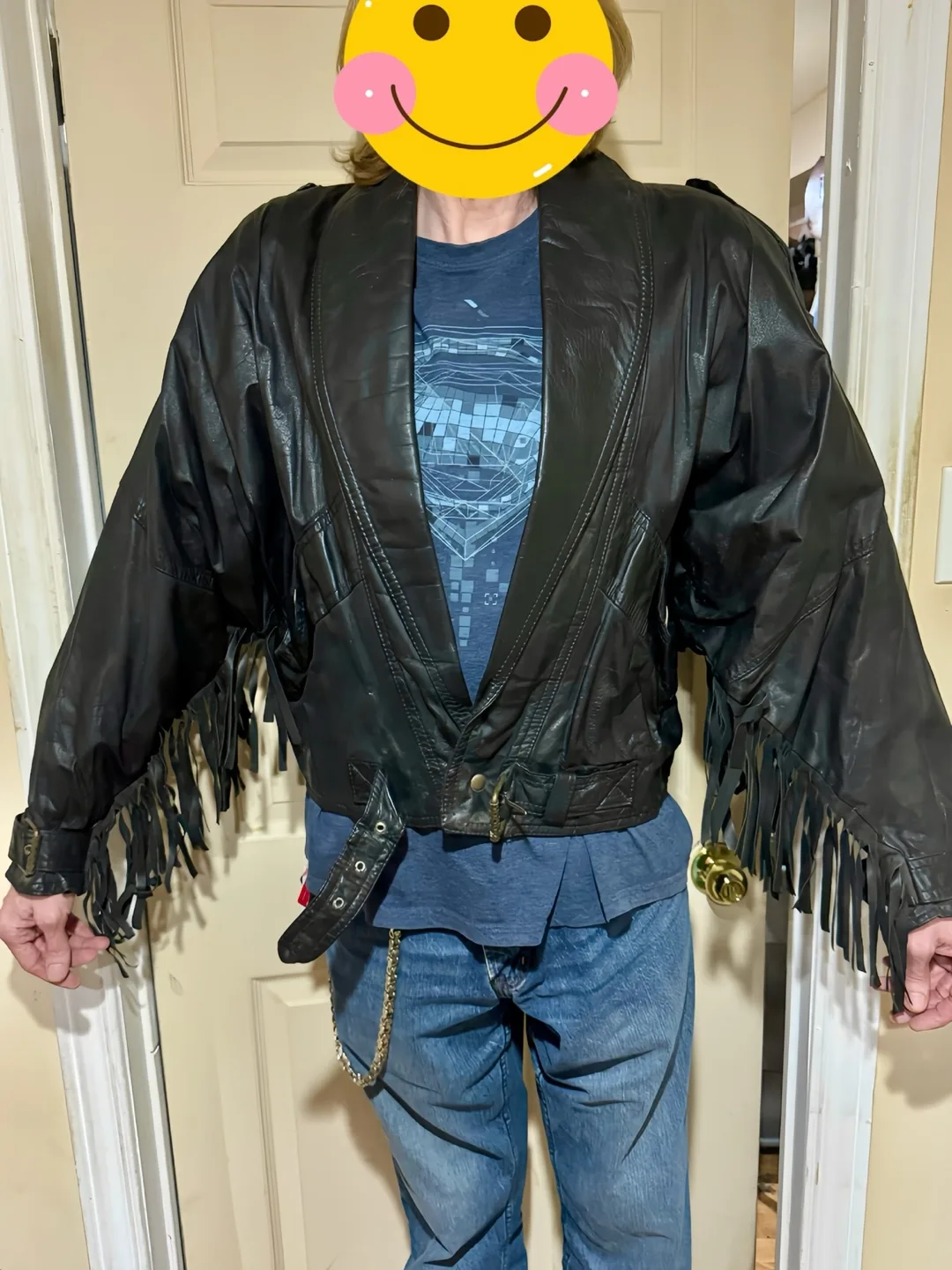 Vintage Robert Krieff Leather Jacket with Fringe image indicator(2)