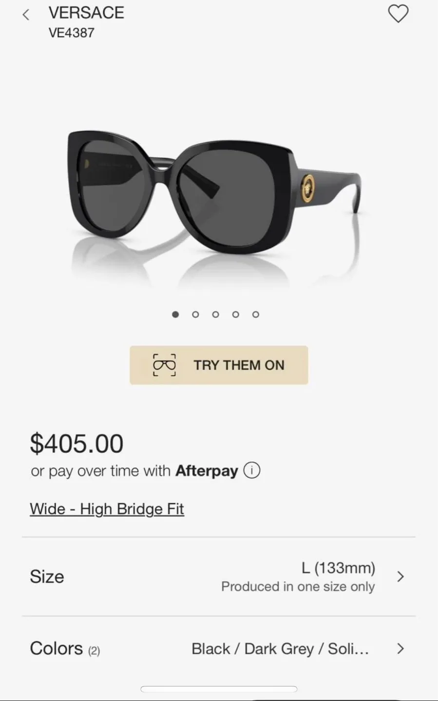 Versace Sunglasses acthentic image indicator(4)