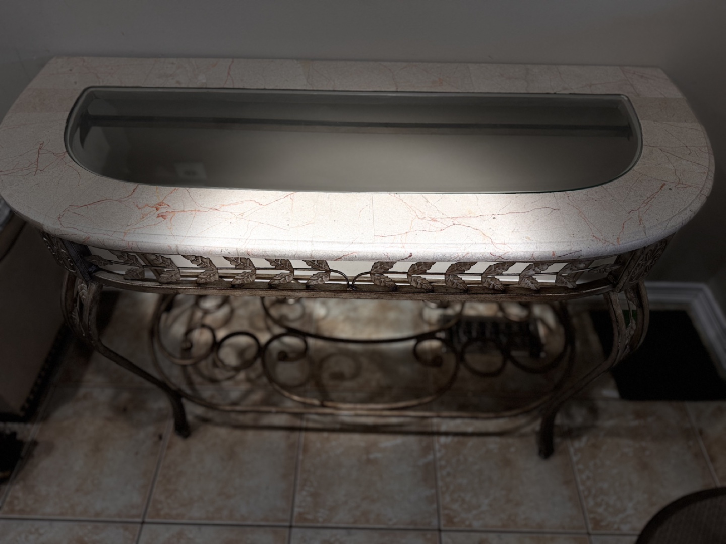 Marble Top Console Table - photo 3