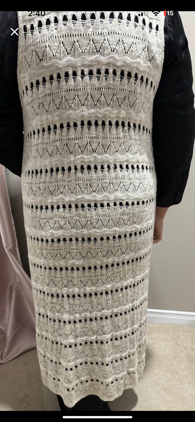 White Crochet Knit Cardigan - photo 5
