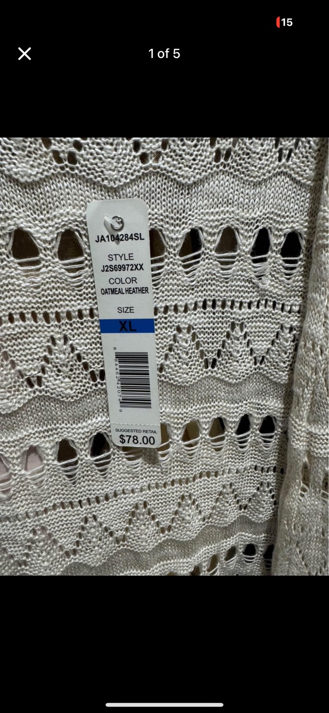 White Crochet Knit Cardigan