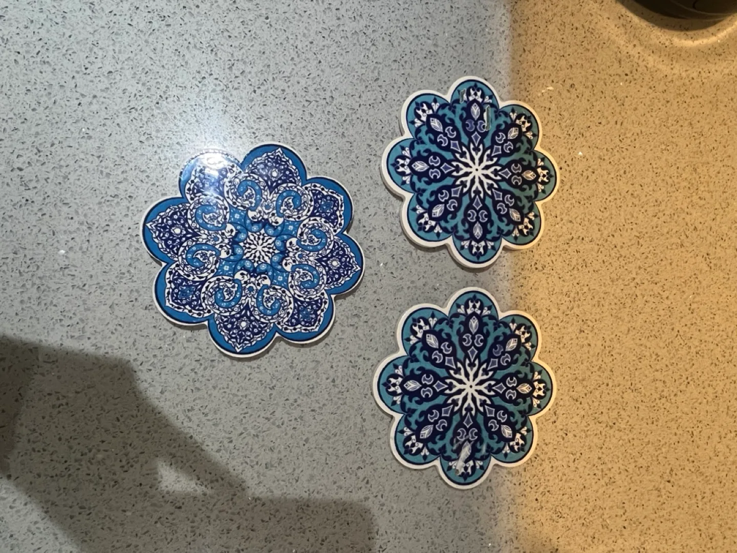Set of 3 Turkish Ceramic Trivet/Hot Pad/Coasters thumbnail