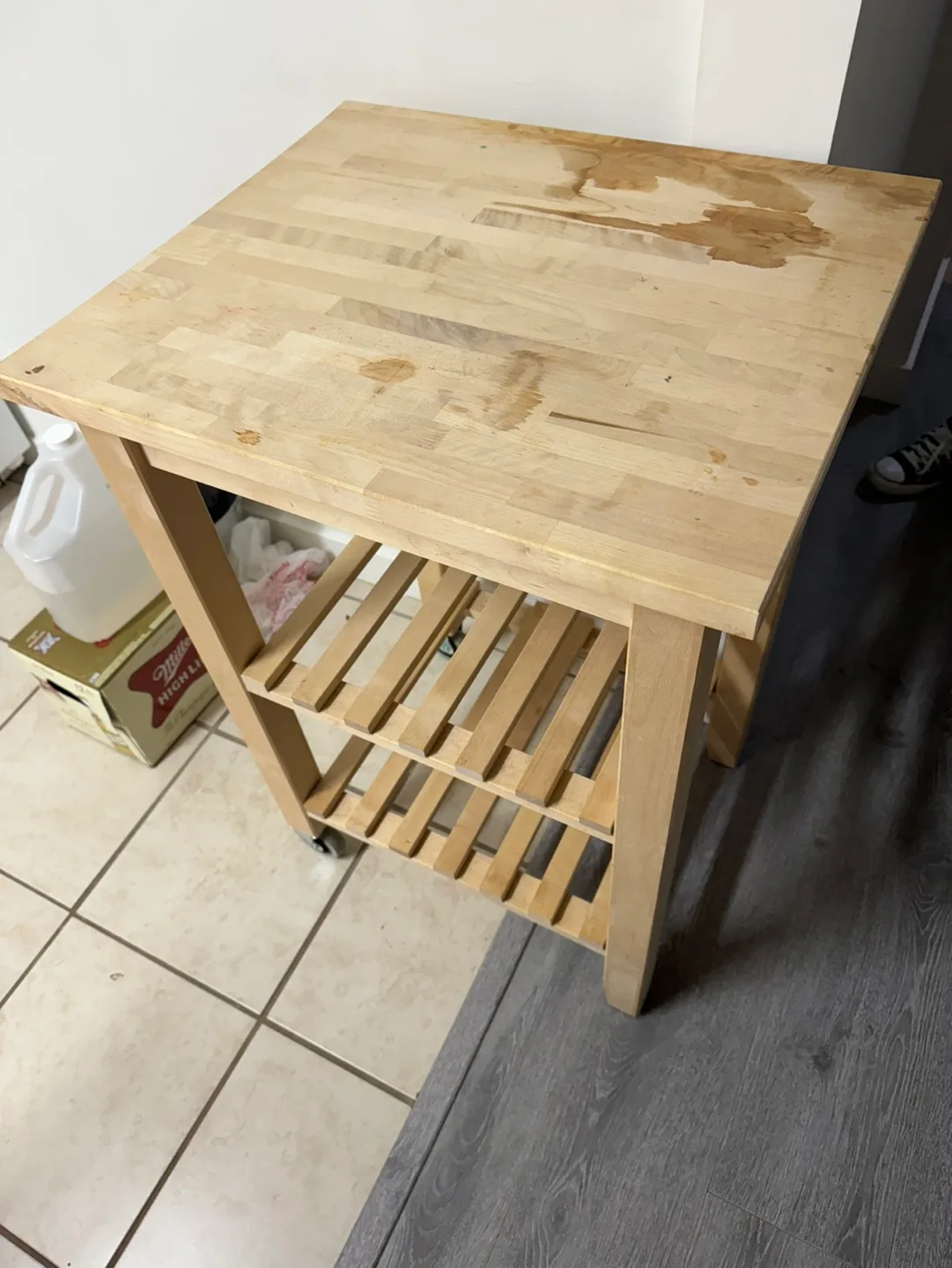 Kitchen Cart with Wood Top thumbnail