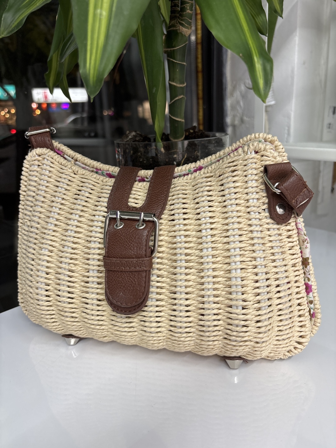 Straw Crossbody Bag