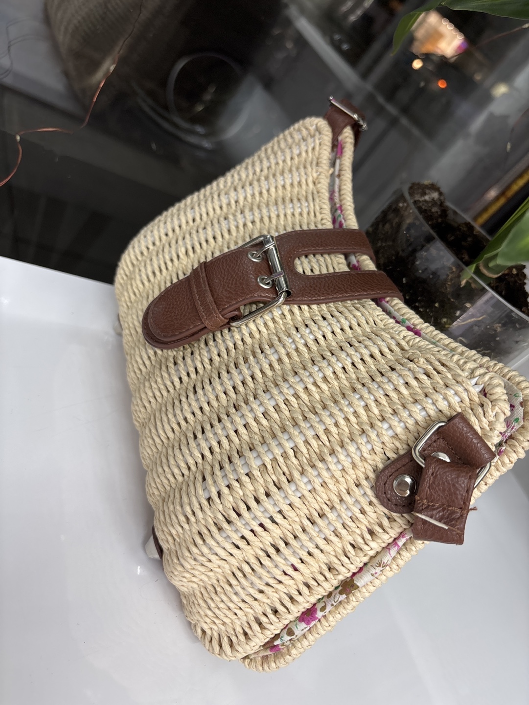 Straw Crossbody Bag - photo 3