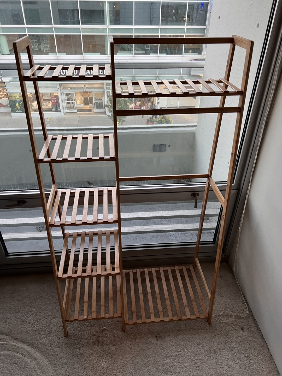 Bamboo Clothing Rack with Shelves - photo 3