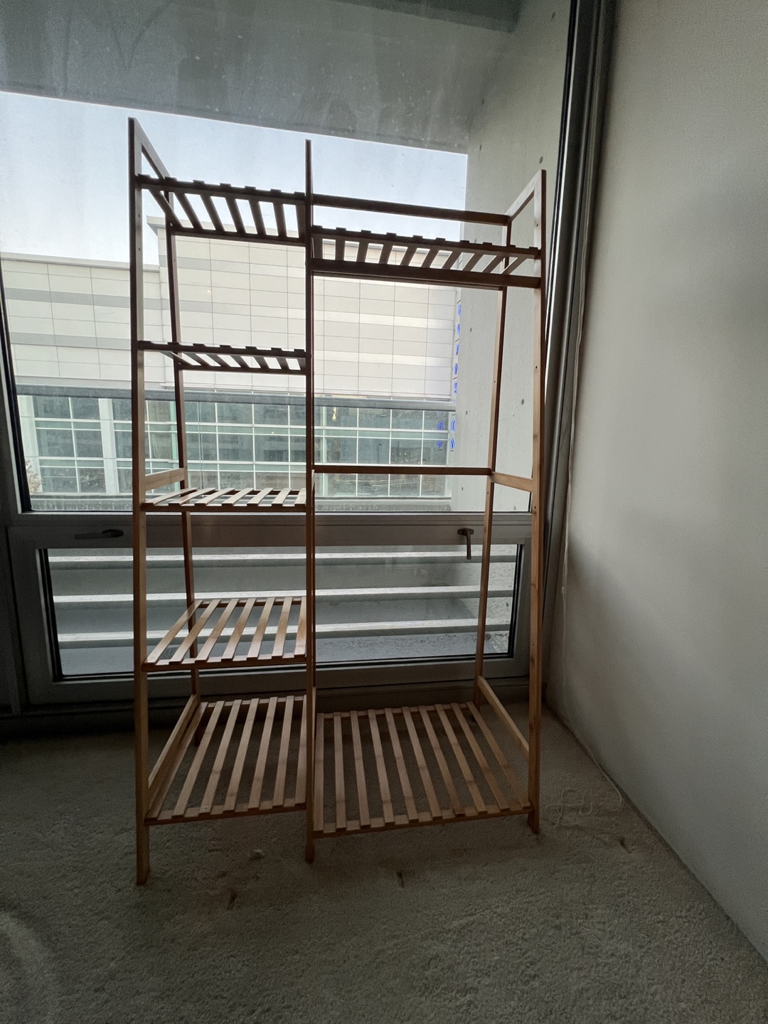 Bamboo Clothing Rack with Shelves - photo 4