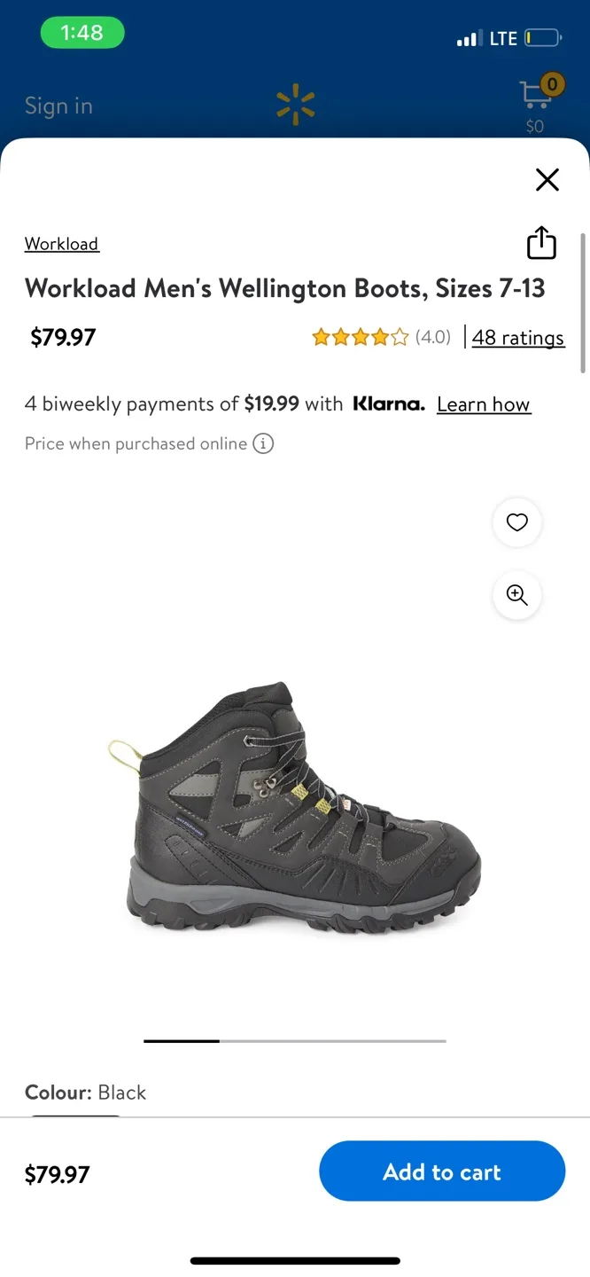 Workload Men's Wellington Safety Boots thumbnail