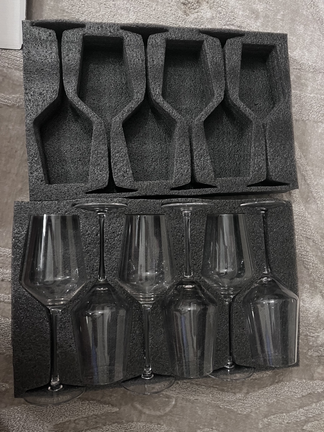 Set of 6 Cristal wine glasses - photo 2