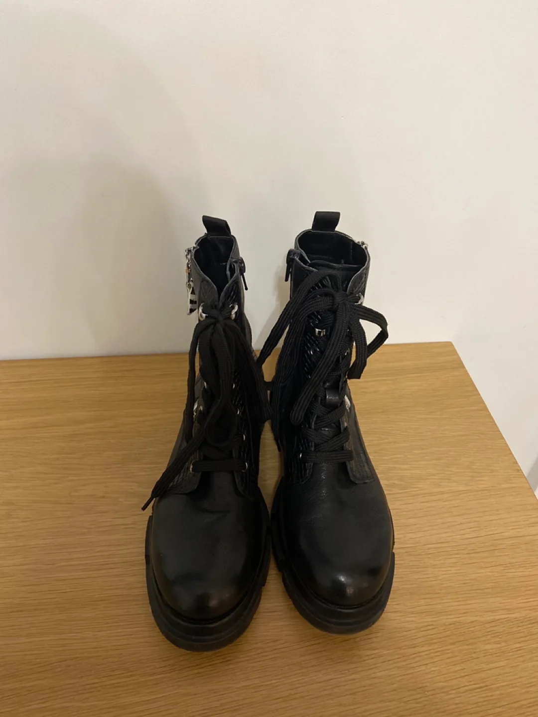 New Bugatti Black Leather Boots with Zips image indicator(3)