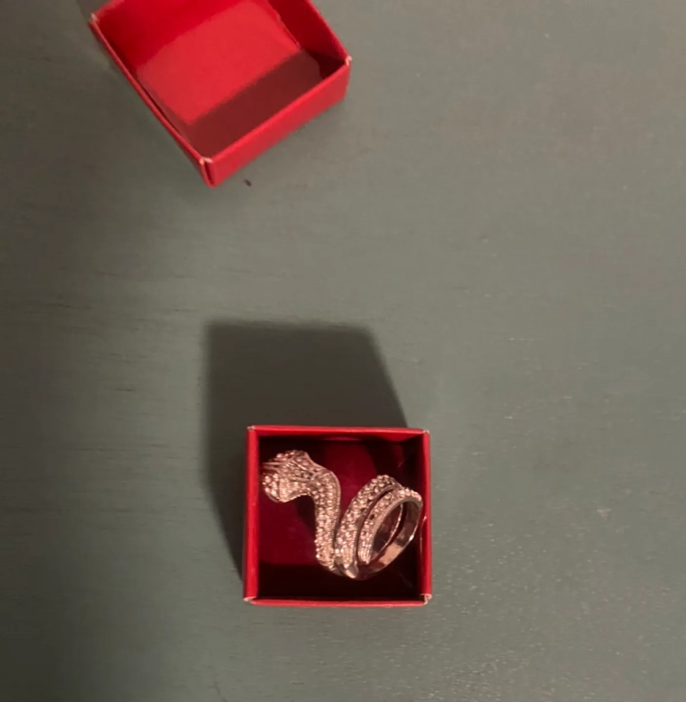 Silver Snake Ring with Crystal Accents image indicator(2)