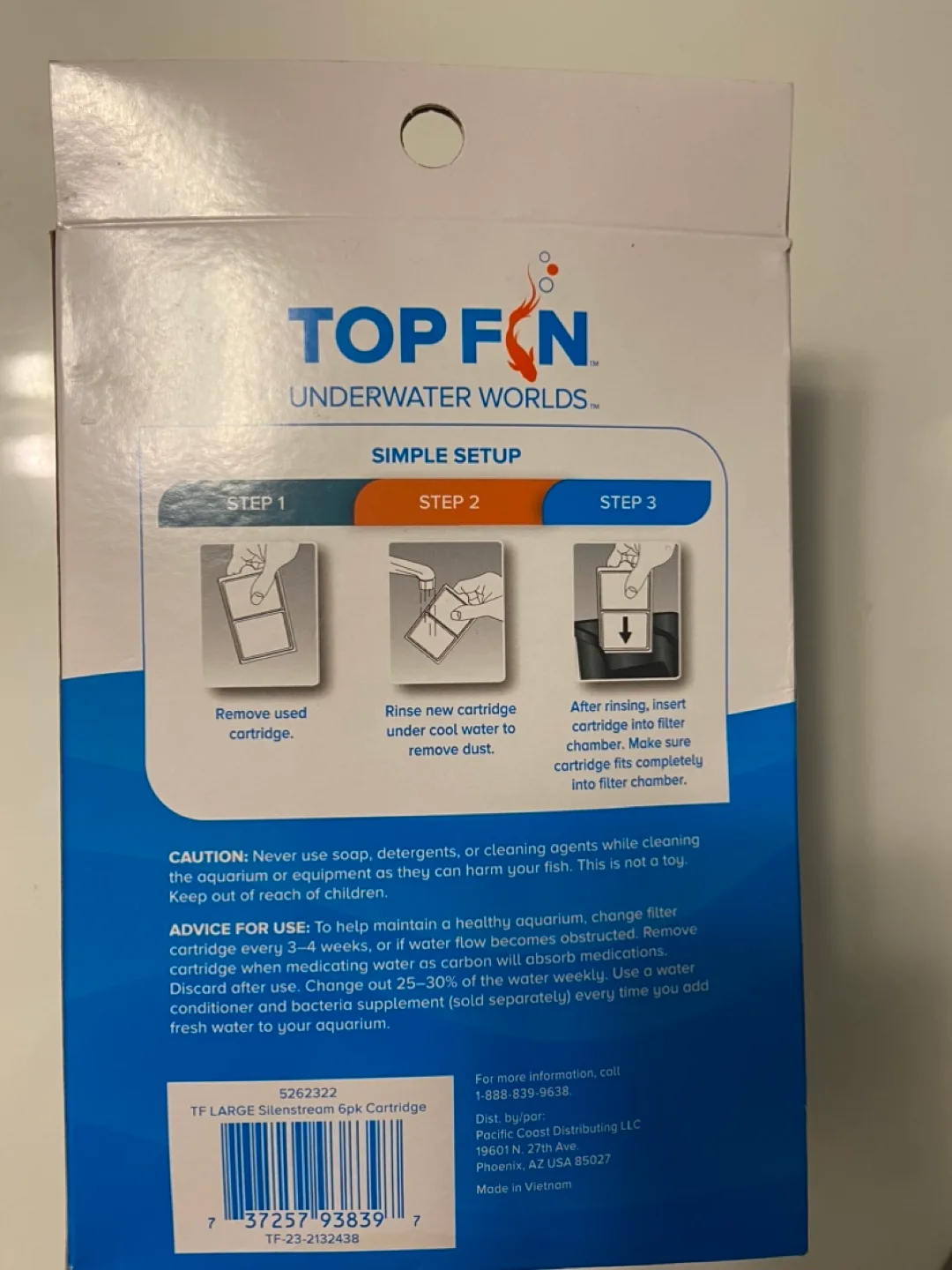 Top Fin Silenstream Power Fish Tank Filter and 6 NEW Cartridges image indicator(3)