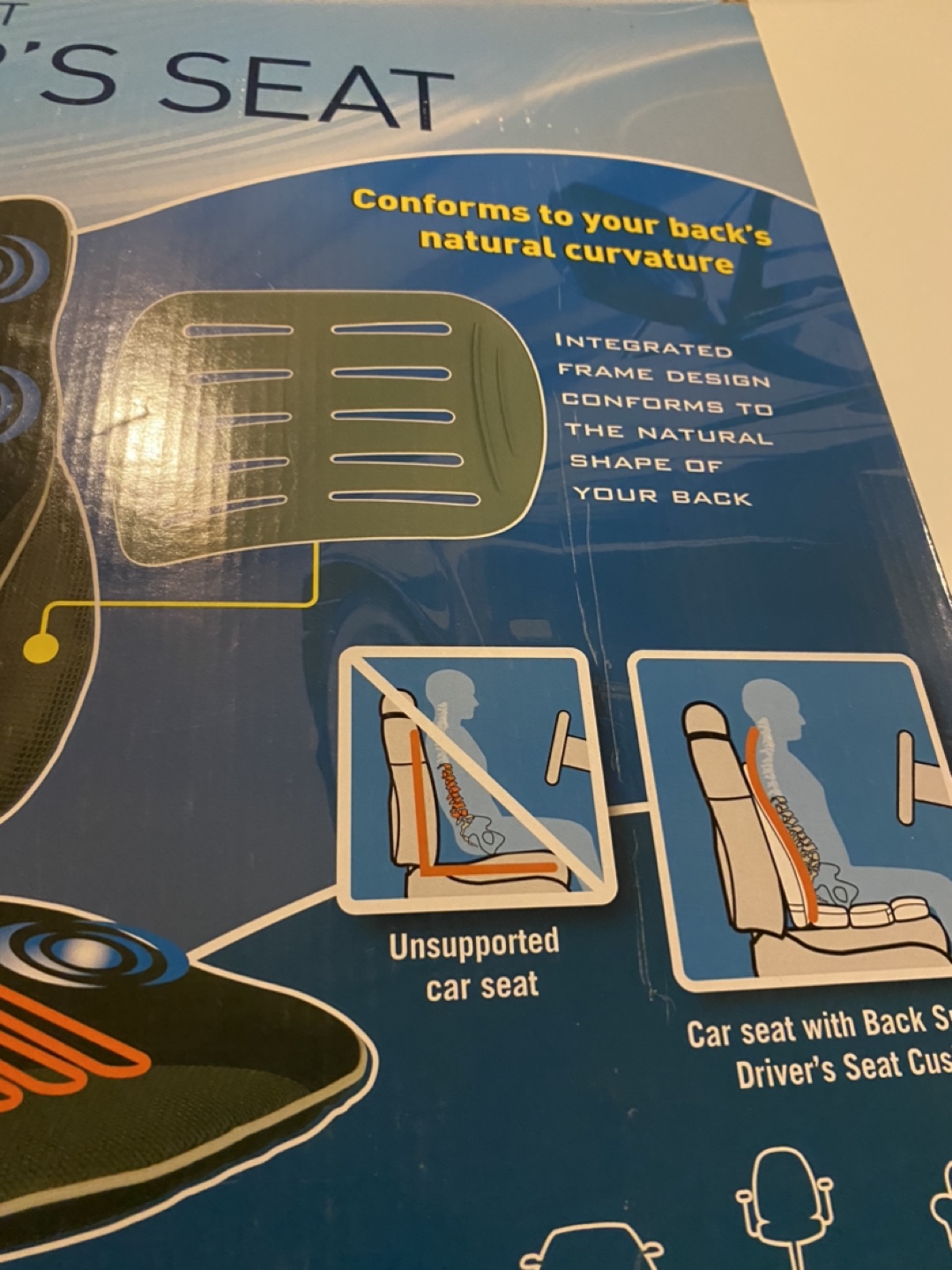 🧡 OSIM uSqueez Back Support Driver's Seat Cushion