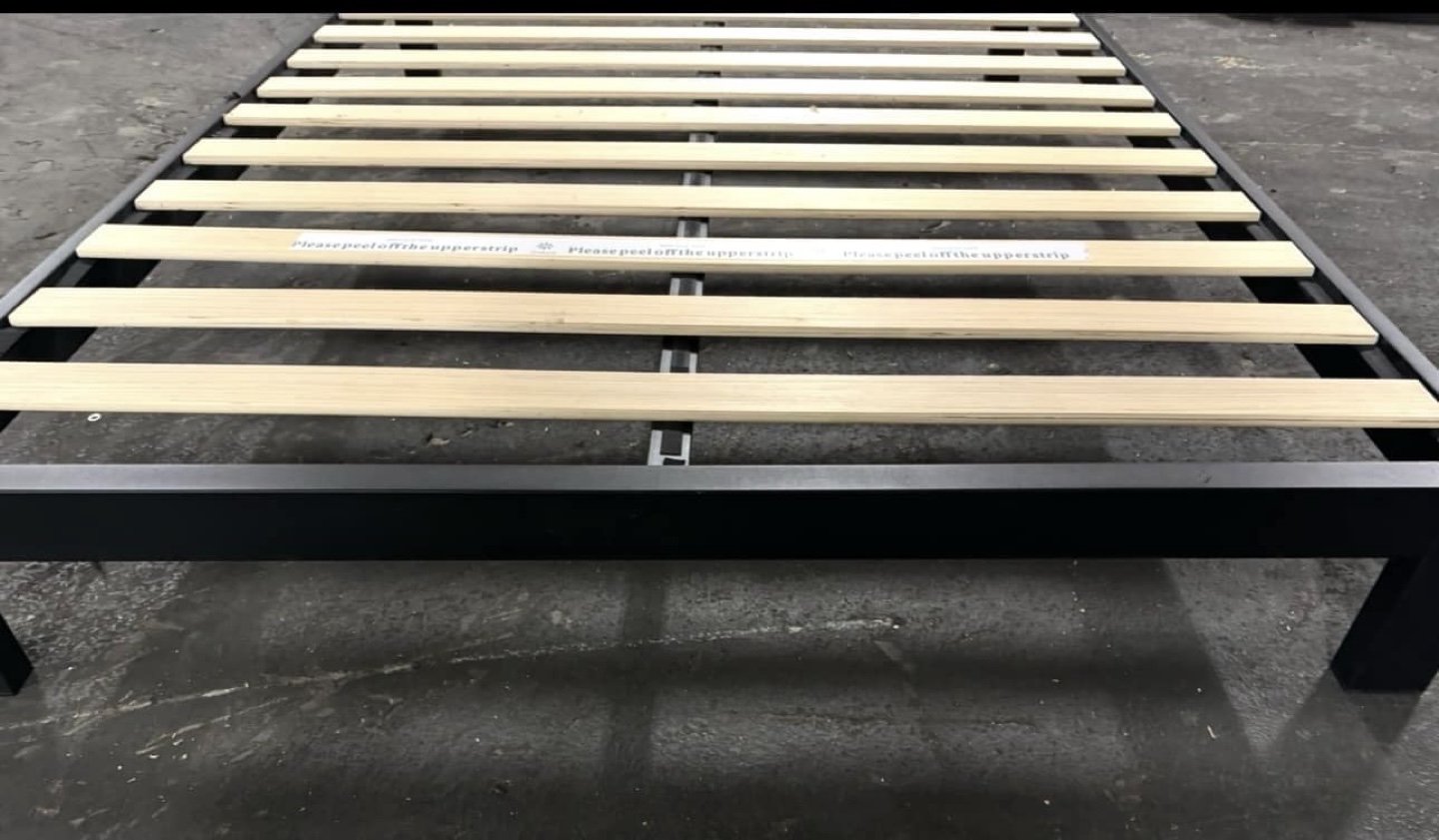 Platform Bed Frame, Black, Queen - photo 2