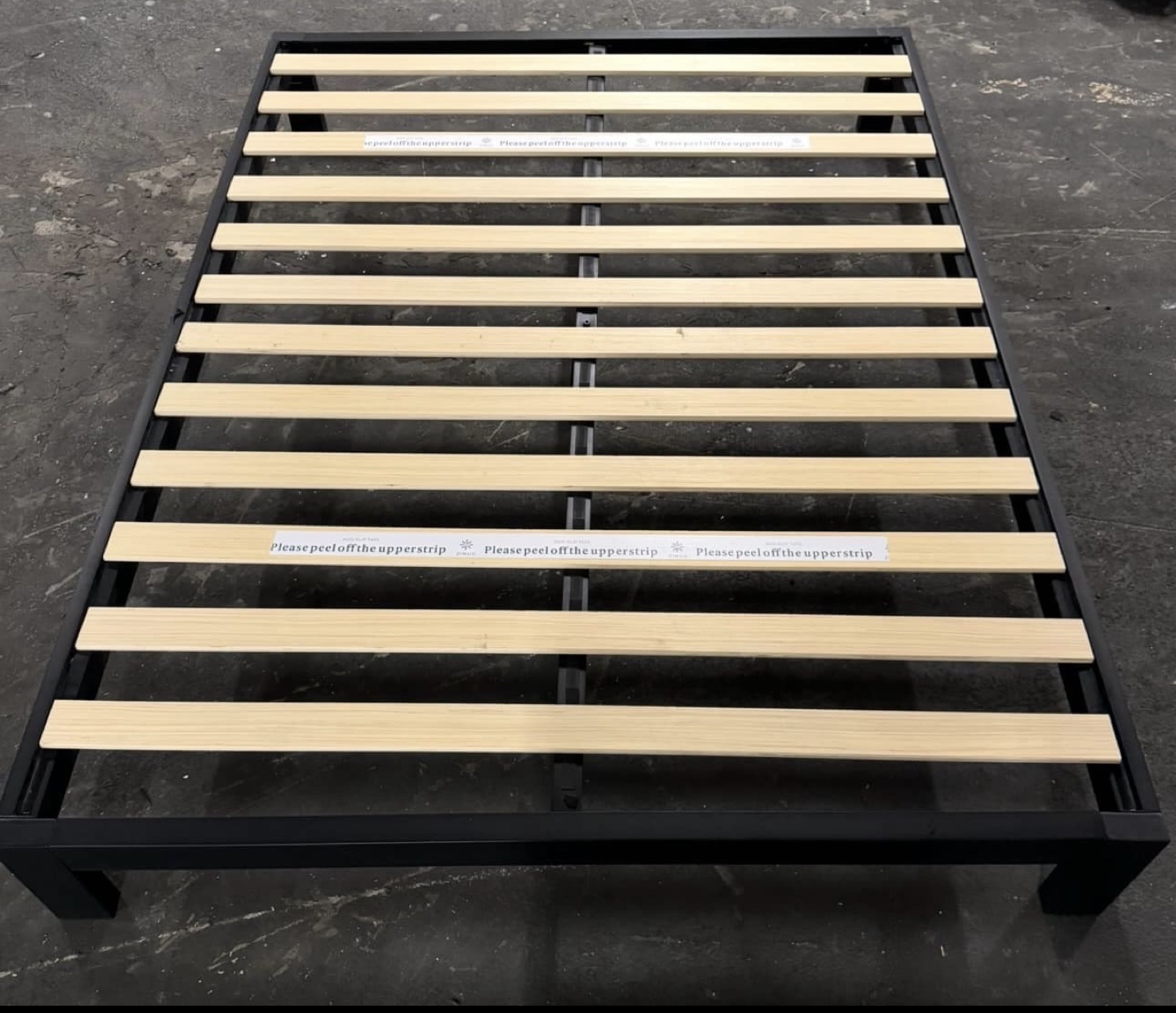 Platform Bed Frame, Black, Queen