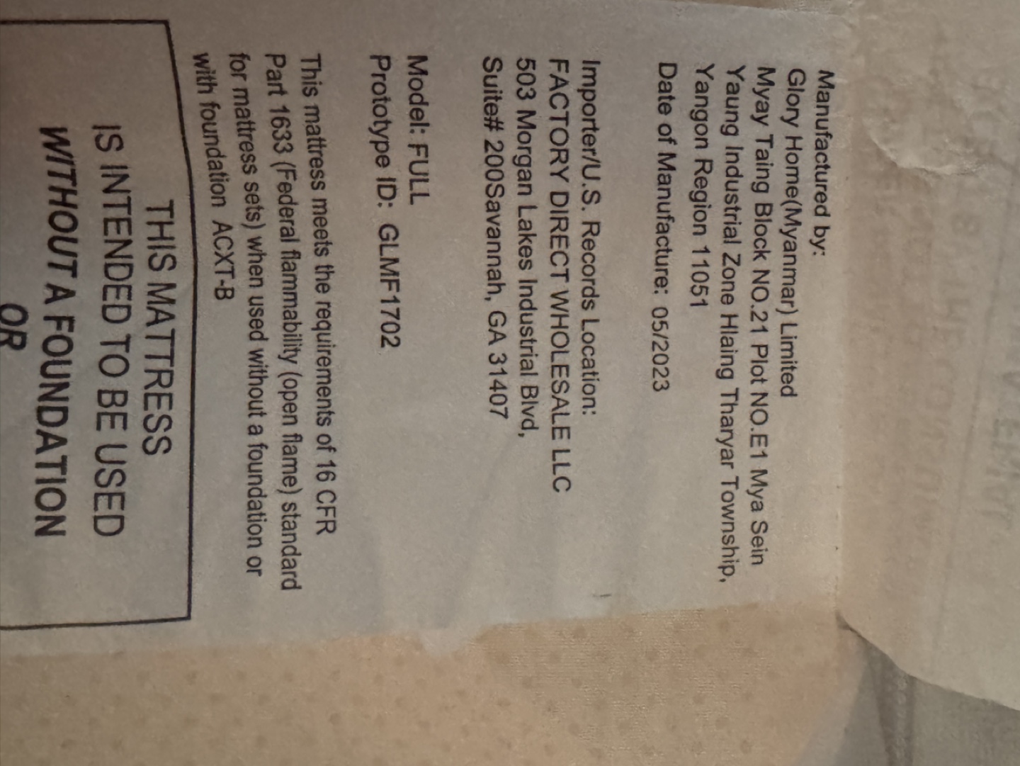 Full Mattress 10inch - photo 3