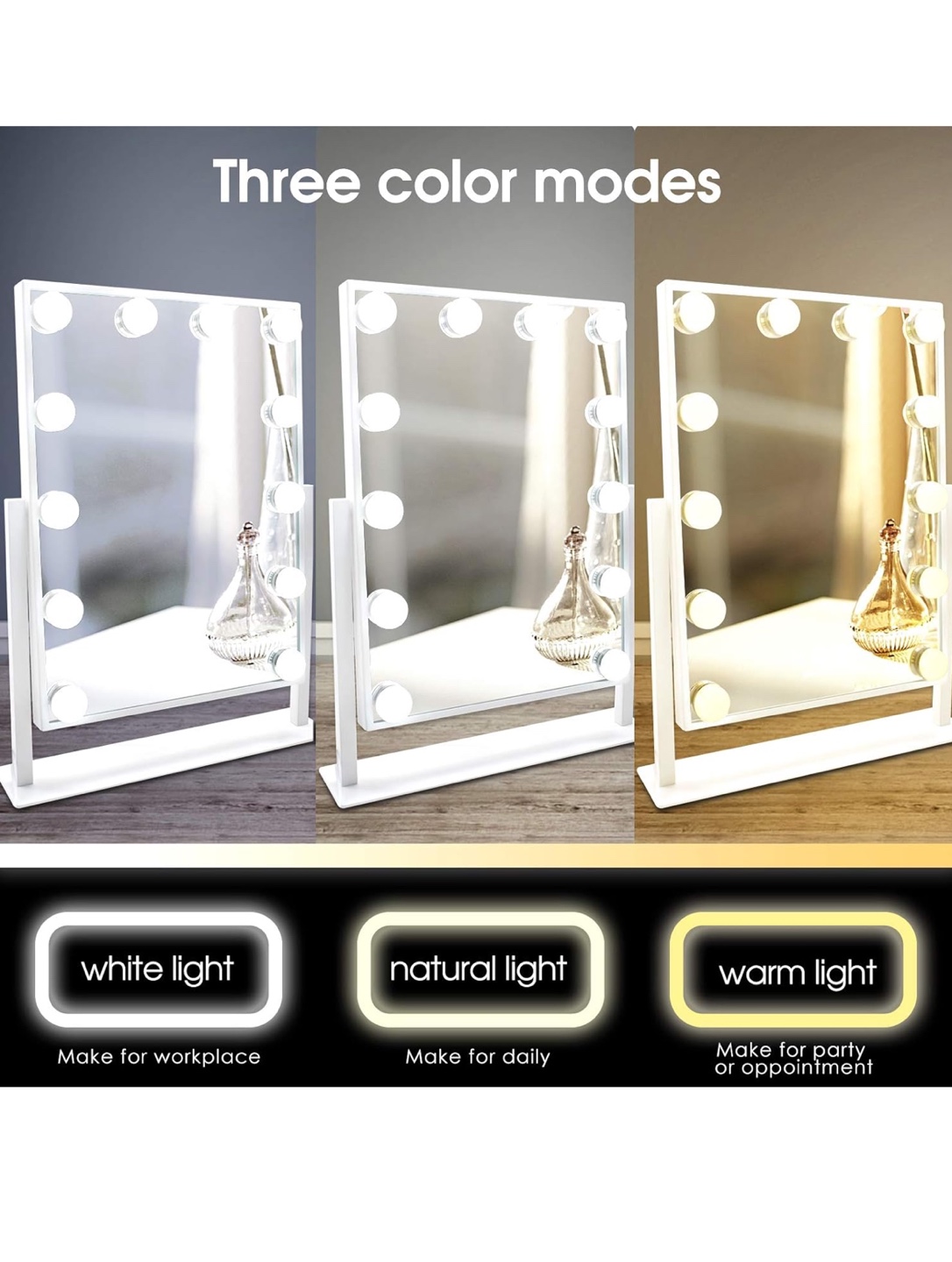 Hollywood Vanity Makeup Mirror with Lights - photo 3