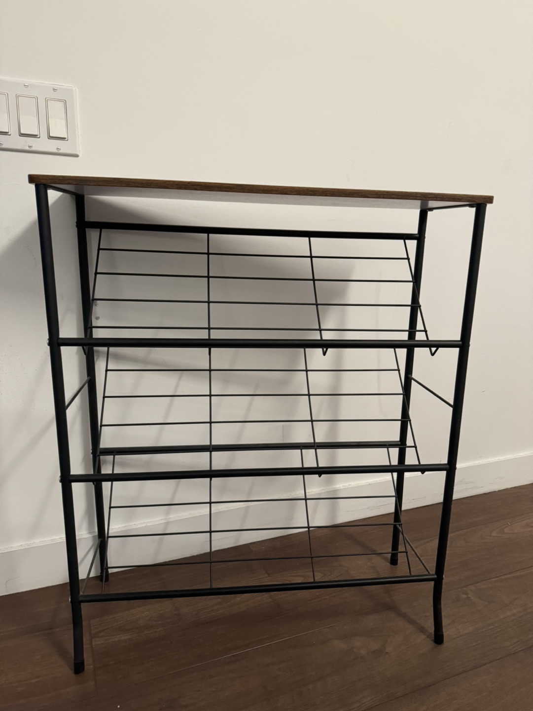 Black Metal Shoe Rack
