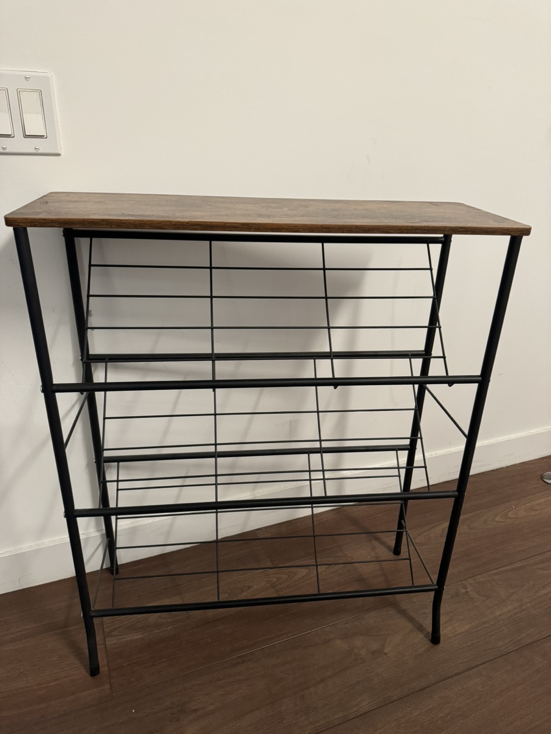 Black Metal Shoe Rack - photo 2