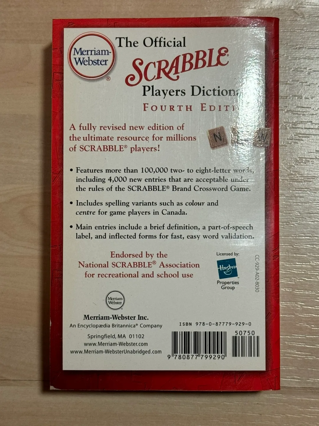 The Official Scrabble Players Dictionary Fourth Edition image indicator(2)