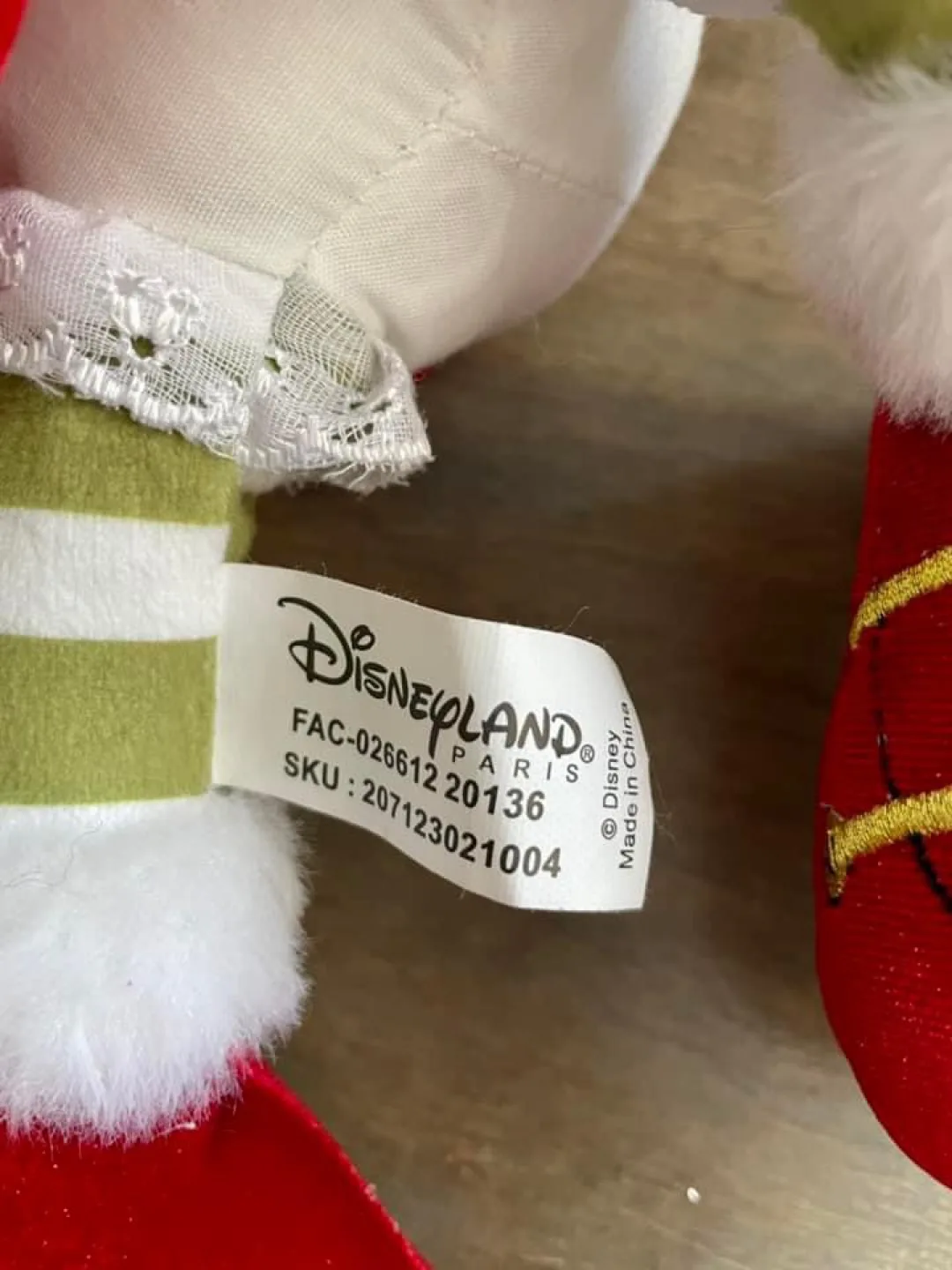 AUTHENTIC DISNEYLAND PARIS Minnie Mouse Holiday Christmas Plush image indicator(2)