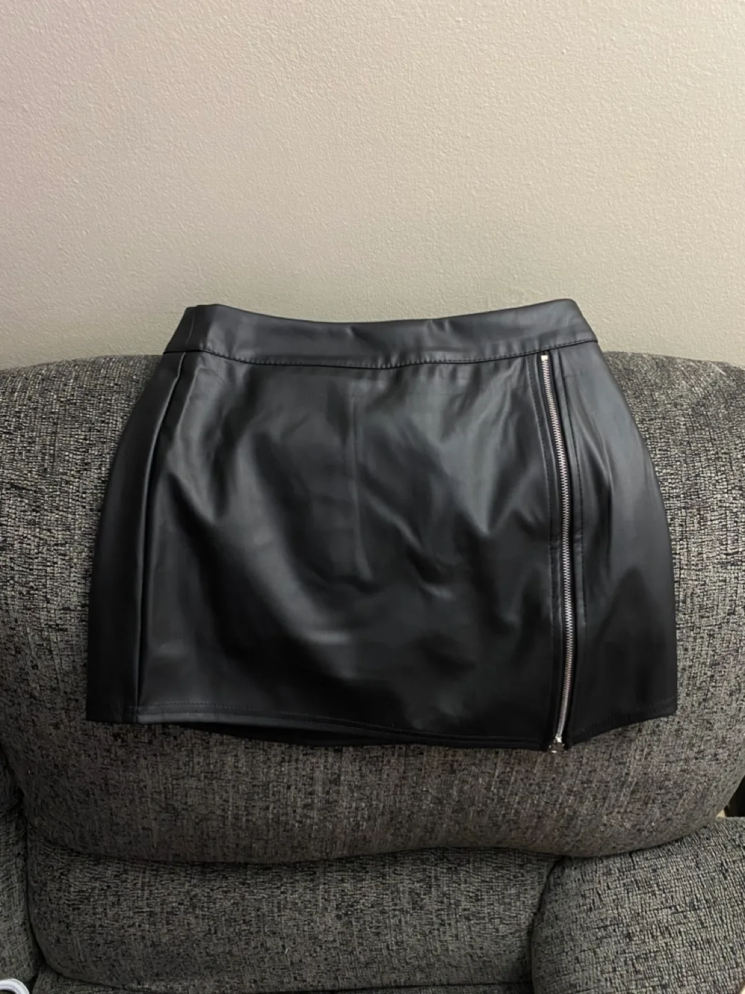 Black Faux Leather Mini Skirt thumbnail