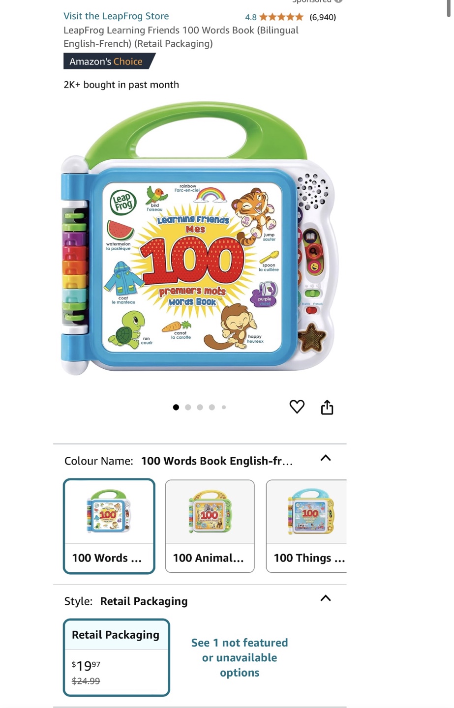 LeapFrog 100 Words Book Bilingual English-French - photo 2