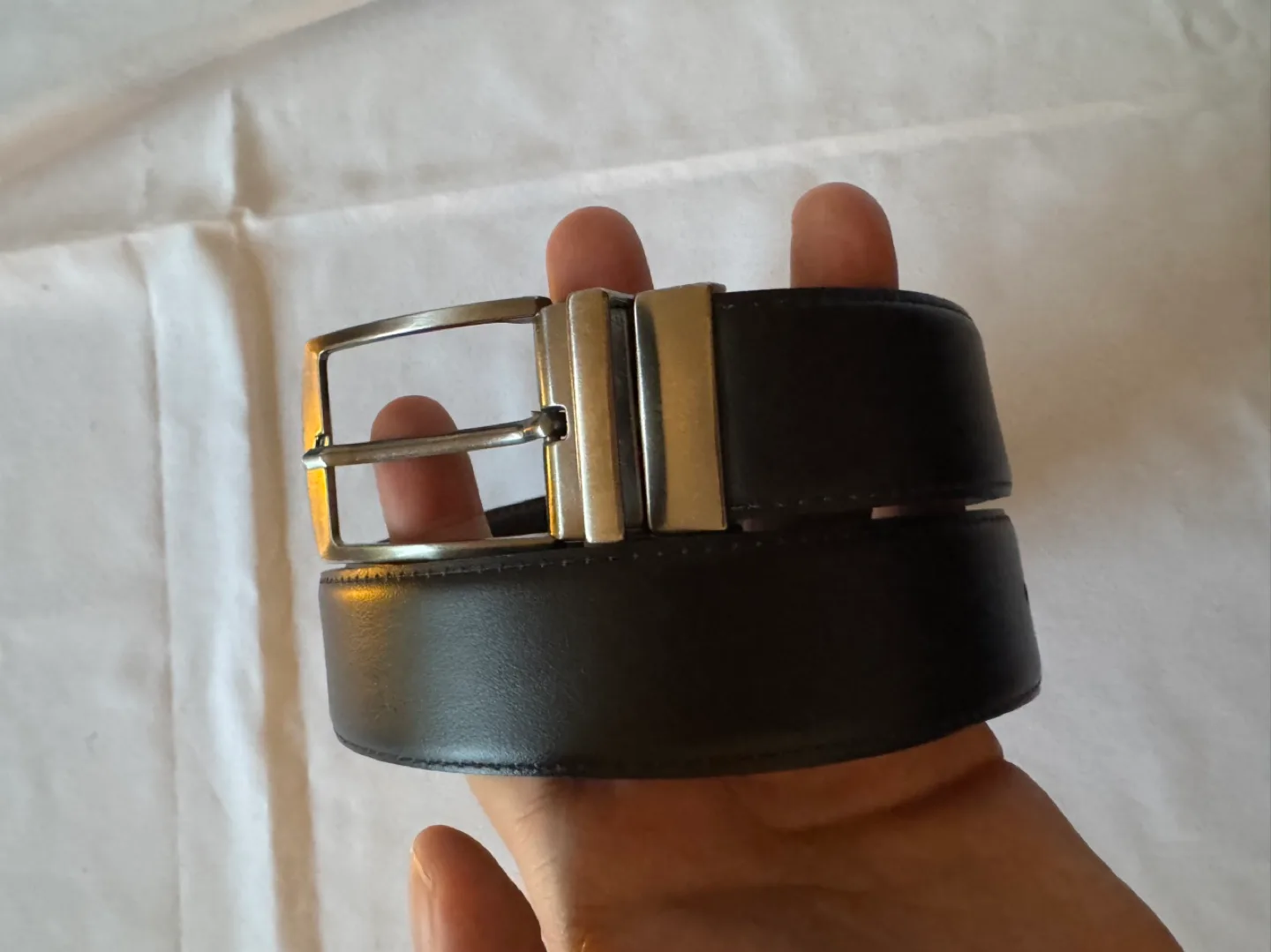 Reversible belt - black and dark brown