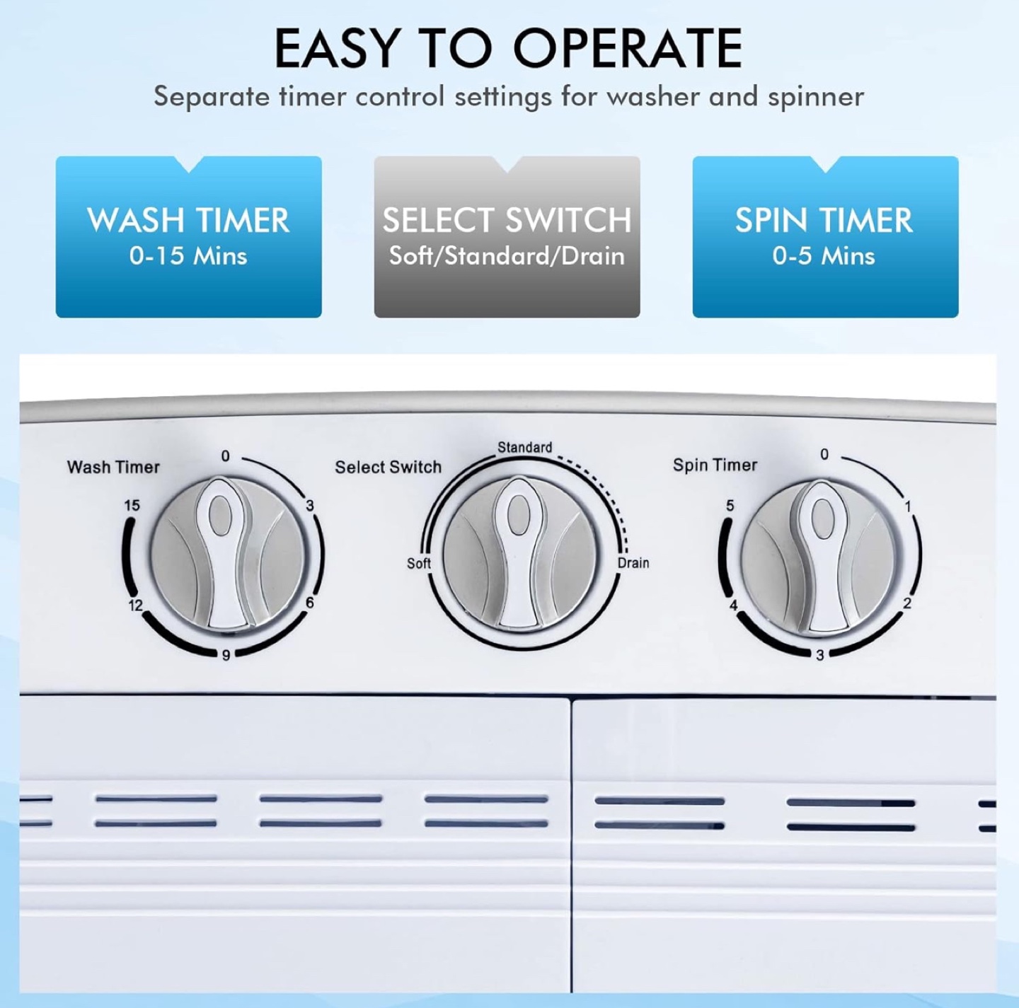 COSTWAY Portable Washing Machine, 2 in 1 - photo 4
