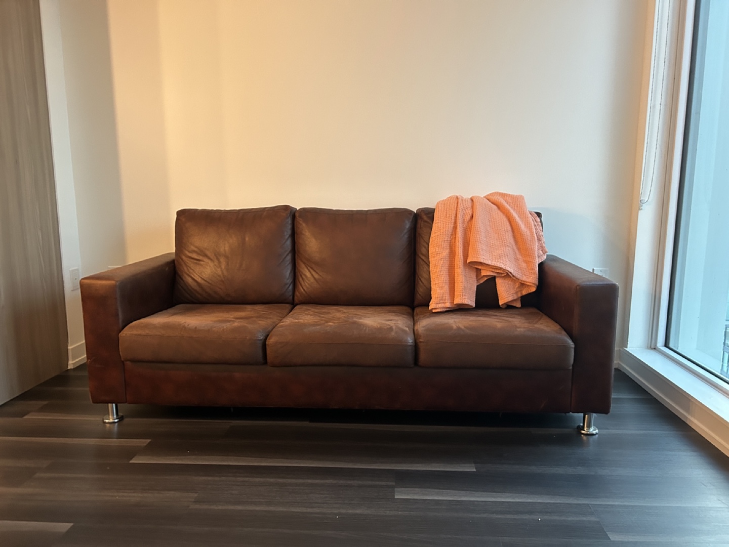 Brown Leather Sofa