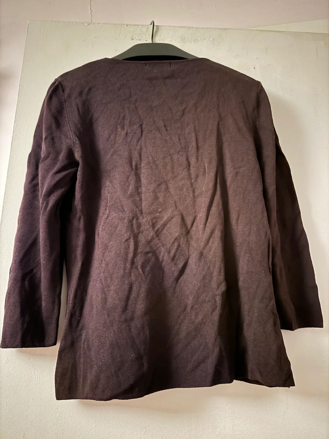 Brown Long Sleeve V-Neck Top image indicator(2)