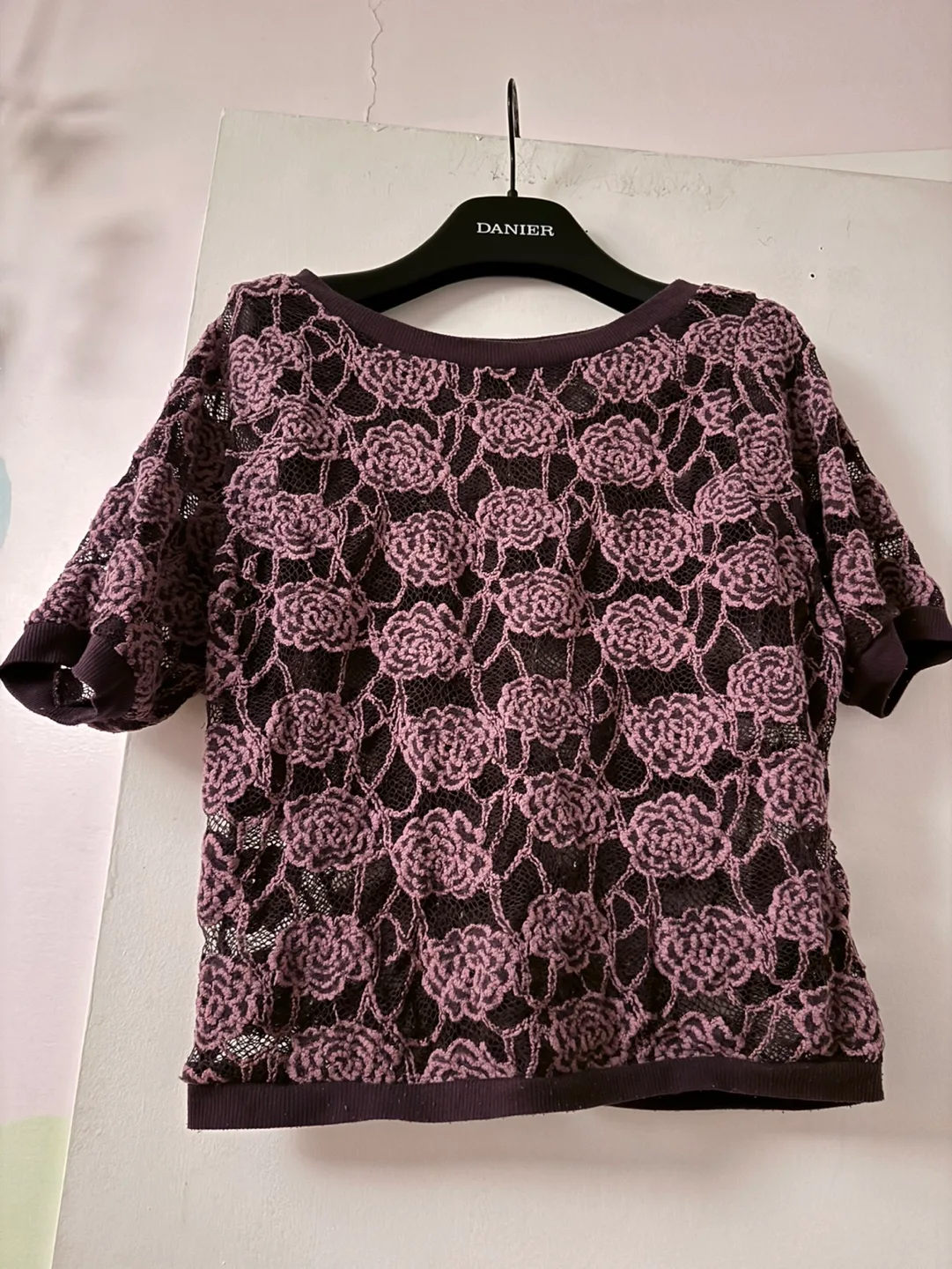 Purple Floral Lace Top thumbnail