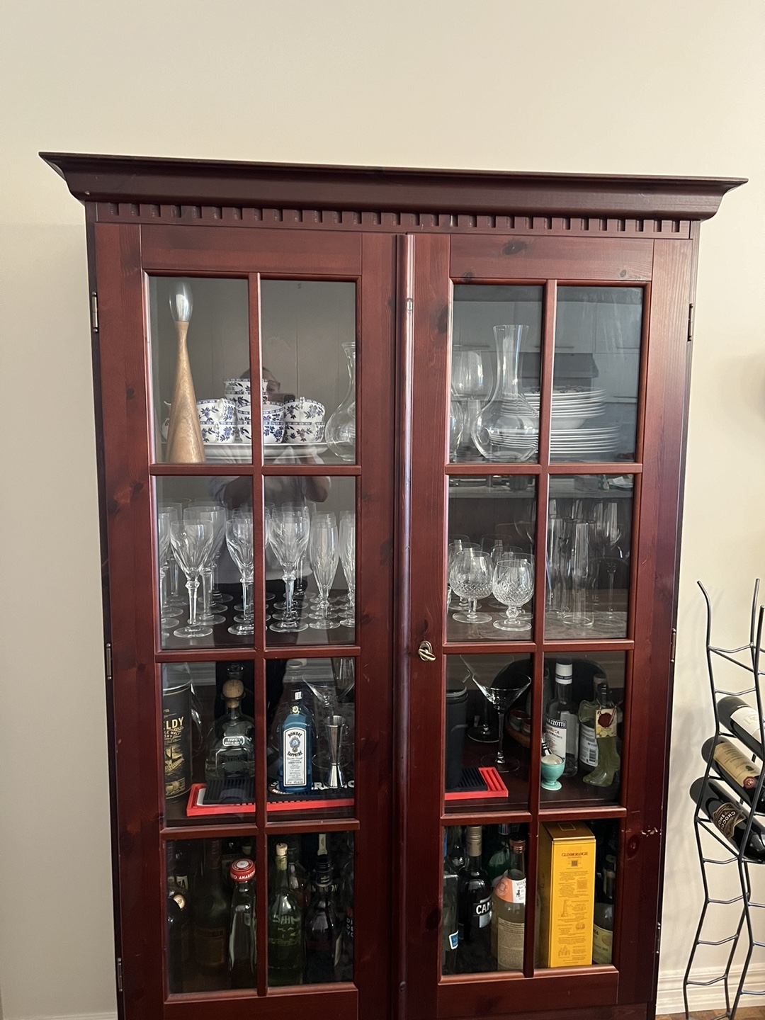 Wooden Cabinet with Glass Doors - photo 2